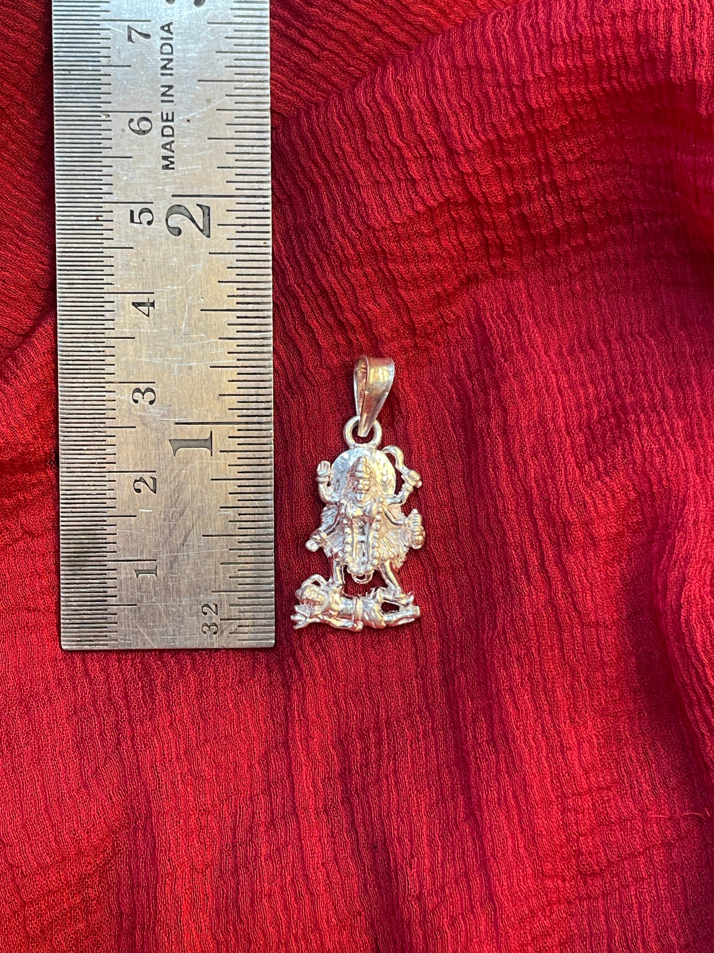 92.5 Silver Kali Mata Pendant for Men & Women | Goddess Kali Sacred Design | Spiritual Jewellery