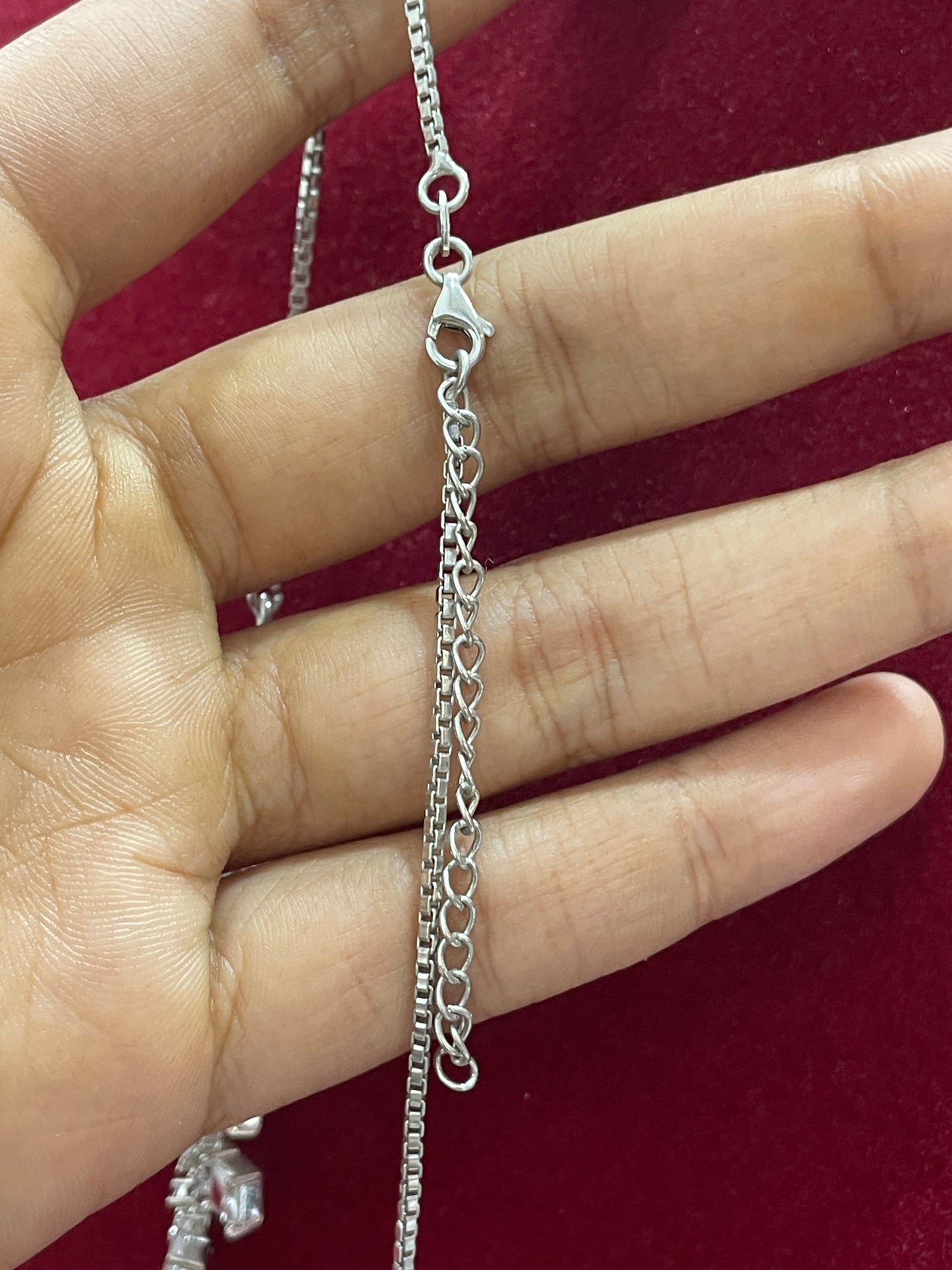 92.5 Silver Stylish Necklace for Women 18 Inches | Elegant Modern Design | Everyday Wear Jewellery