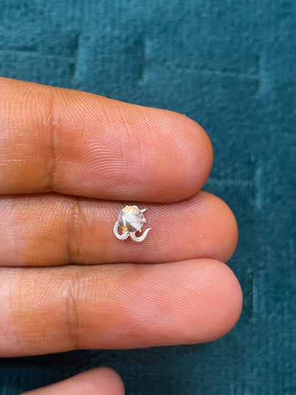 92.5 Silver OM Second Studs | Stylish Spiritual Symbol Design | Elegant Jewellery