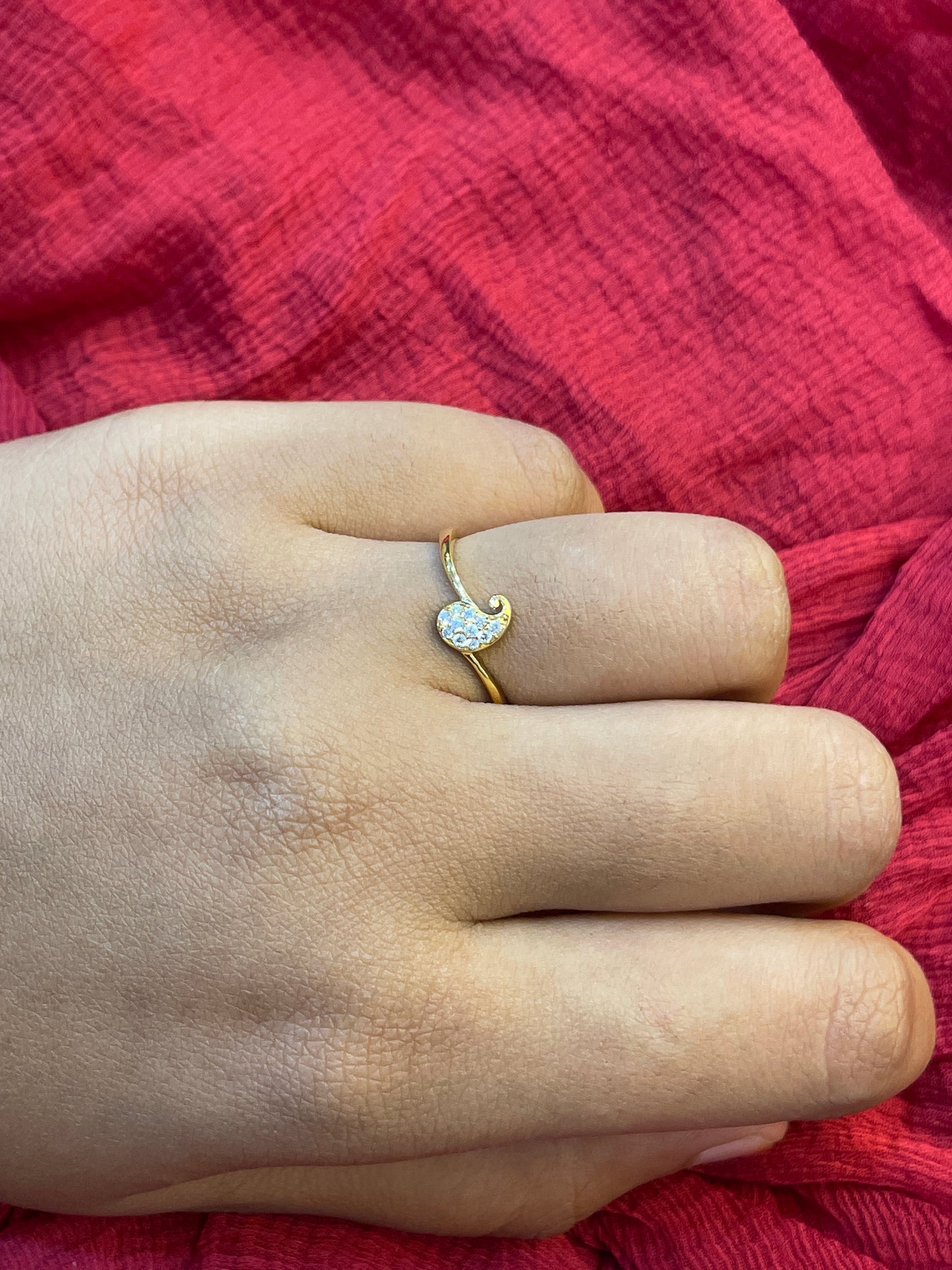 92.5 Silver Gold Plated Stylish Ring for Women | Elegant Jewellery