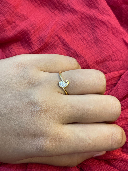 92.5 Silver Gold Plated Stylish Ring for Women | Elegant Jewellery