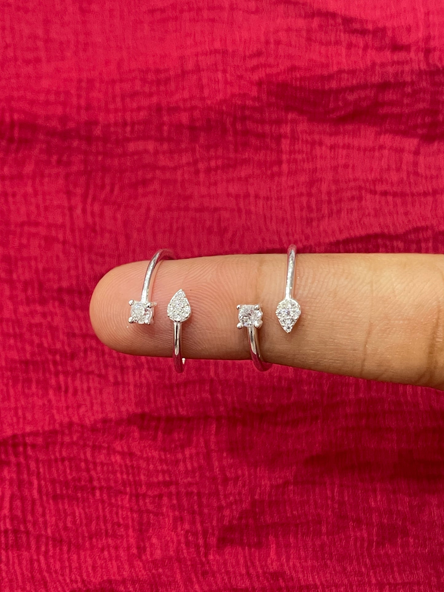 92.5 Silver White Stone Toe Rings | Classic Elegant Design | Jewellery