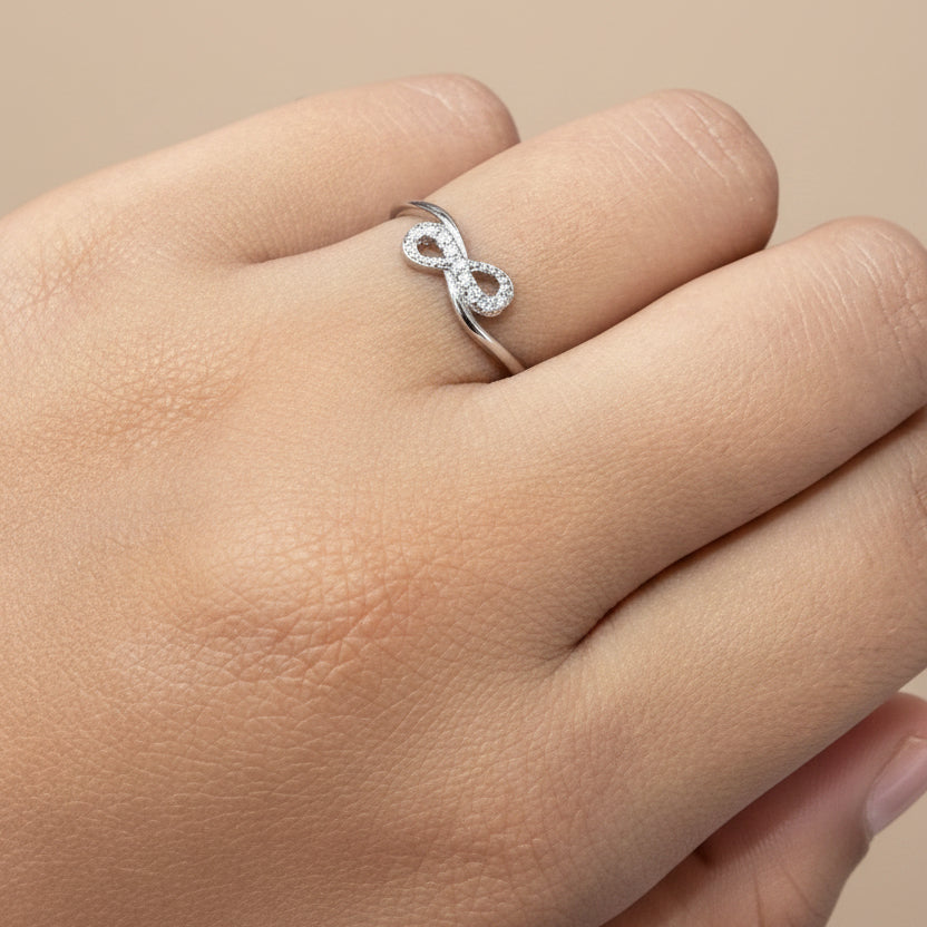 92.5 Silver Infinity Ring for Women