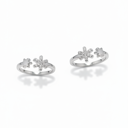 925 Silver Star Toe rings