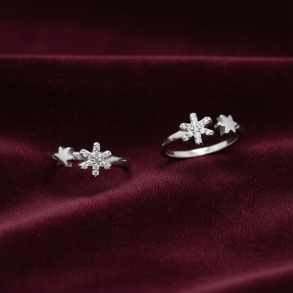 925 Silver Star Toe rings