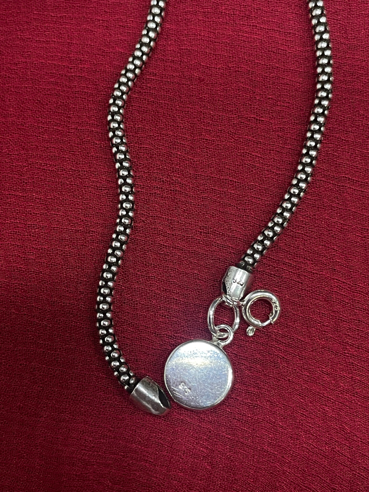 925 Silver Evil Eye Popcorn Bracelet - 7 Inch