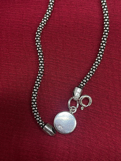 925 Silver Evil Eye Popcorn Bracelet - 7 Inch