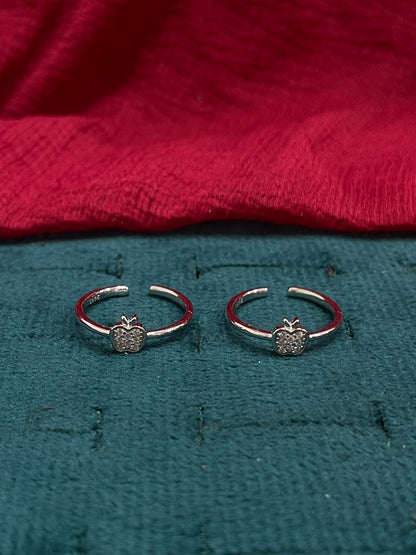 925 Silver Apple Toe rings
