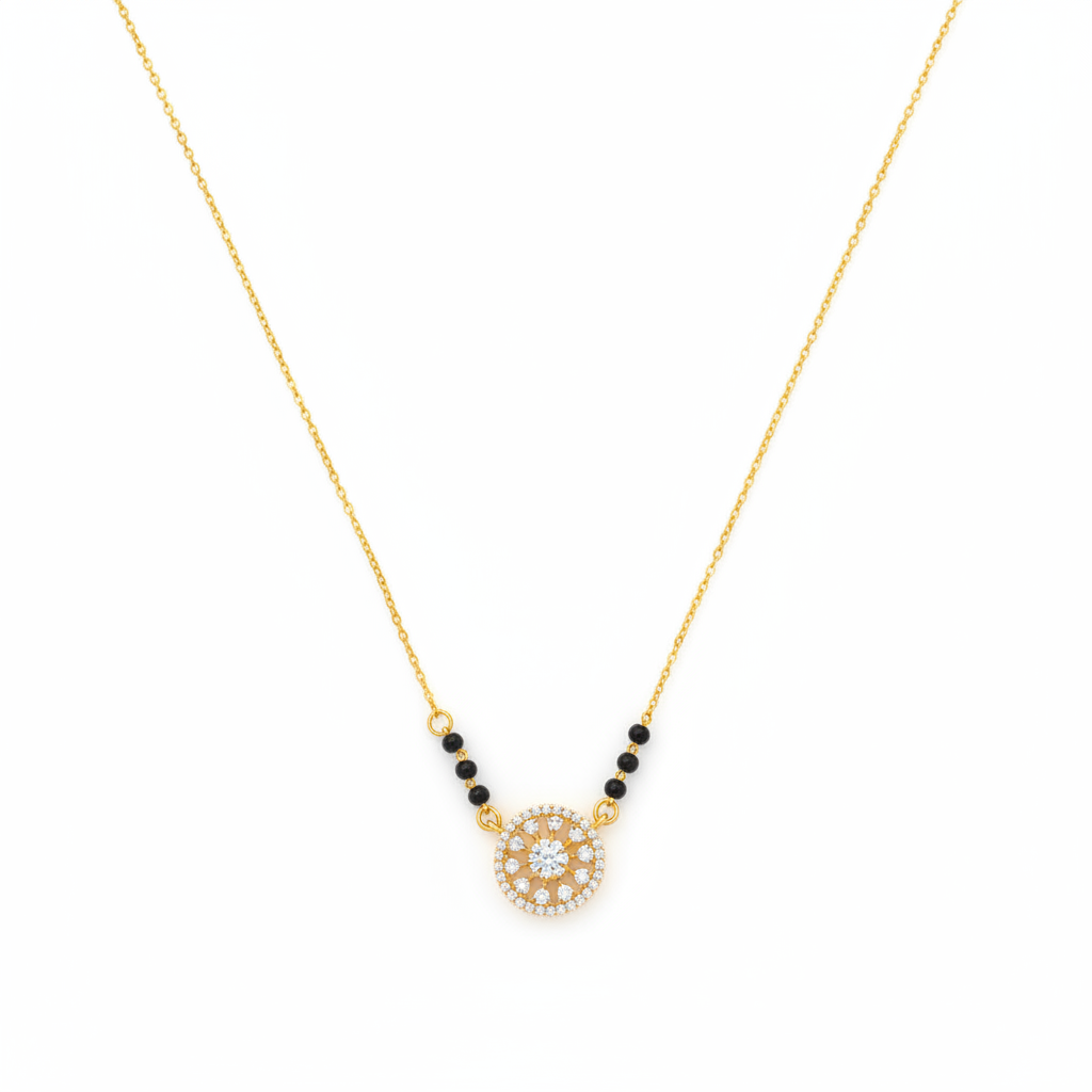925 Silver Gold-Plated Mangalsutra for Women