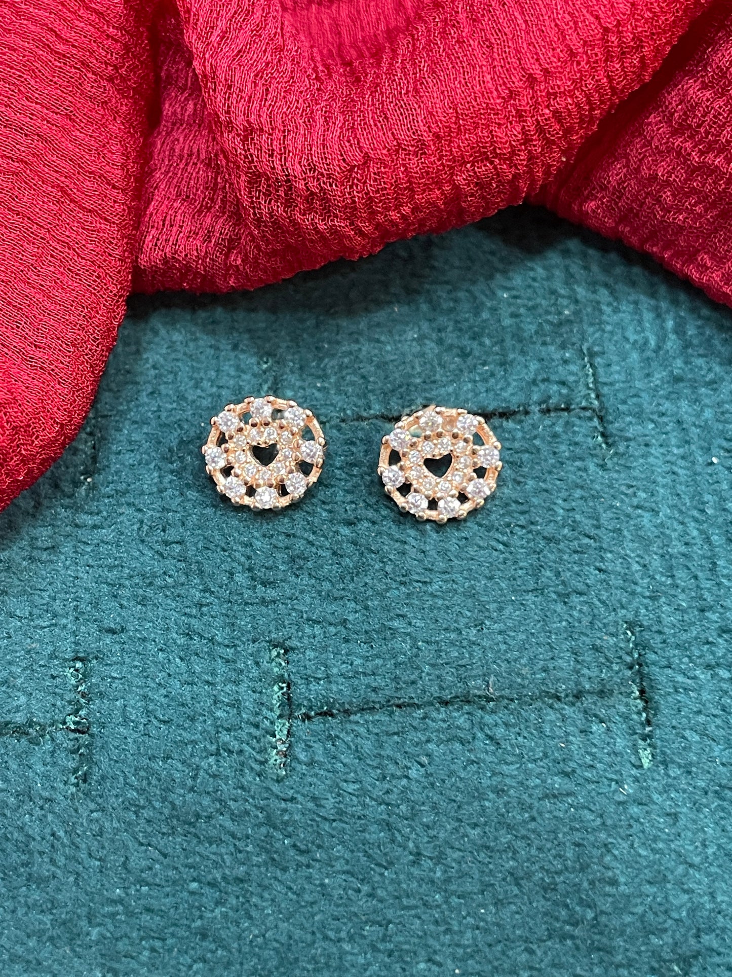92.5 Silver Rose Gold Plated Studs | Stylish Elegant Design | Premium Jewellery