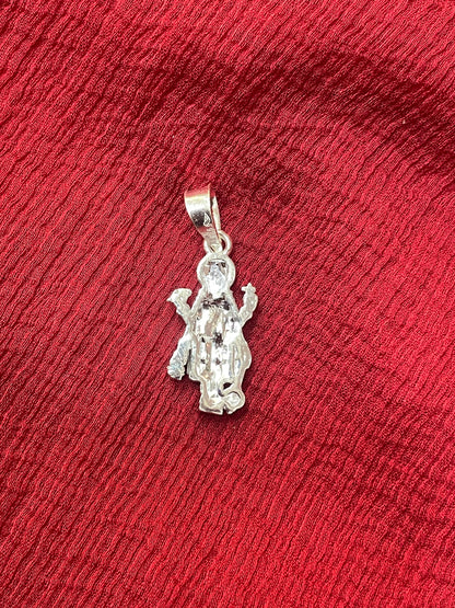 92.5 Silver Narayana Pendant for Men & Women | Vishnu Murthy Sacred Design | Spiritual Jewellery