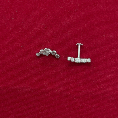 92.5 Silver Sparkle Second Studs