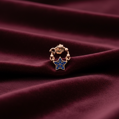 92.5 Silver Rose Gold Plated Star Earrings for Women | Elegant Celestial Design | Stylish Fashion Jewellery