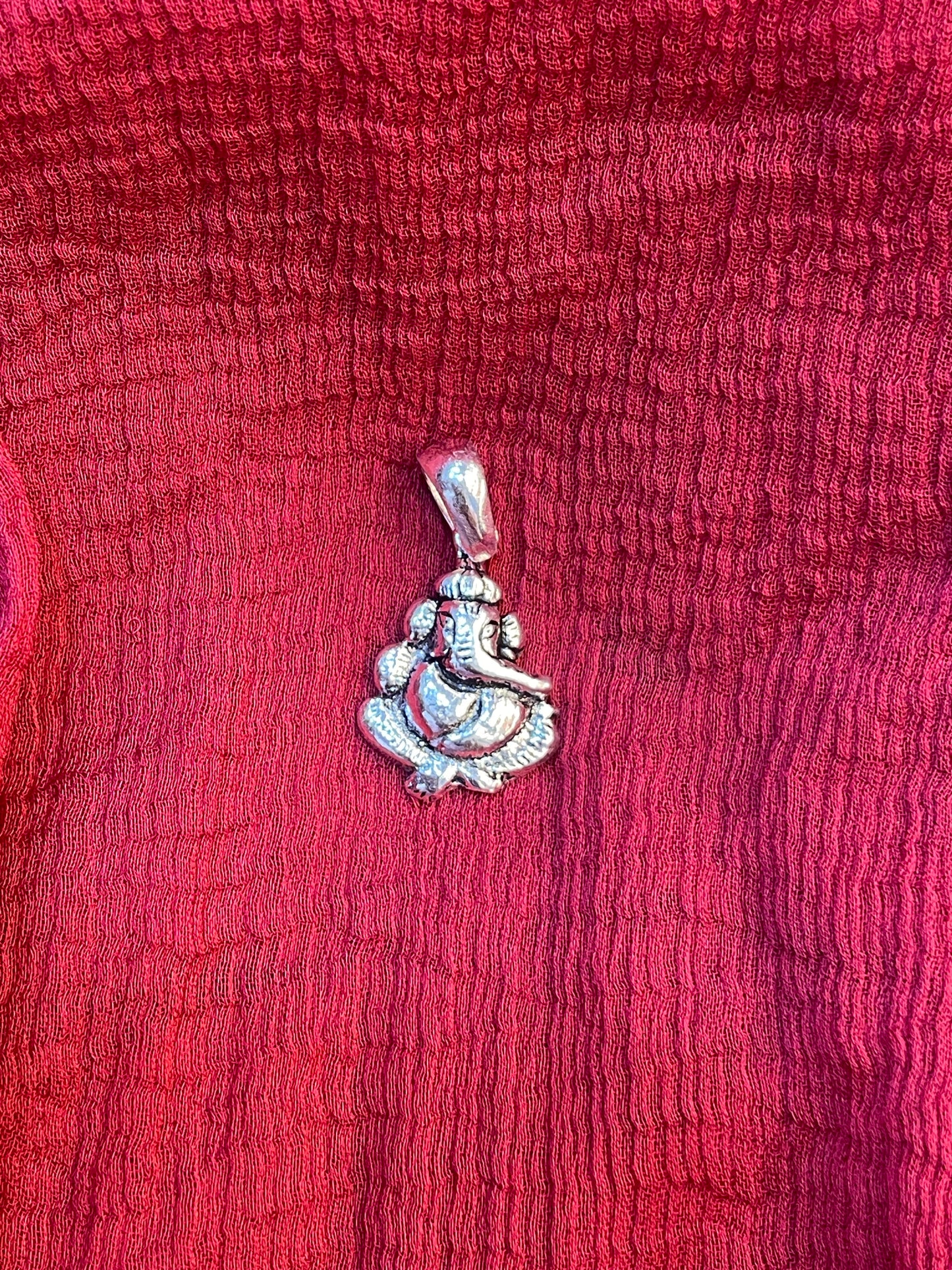 92.5 Silver Oxidised Ganesha Pendant for Men & Women | Ganpati Antique Finish | Temple Jewellery