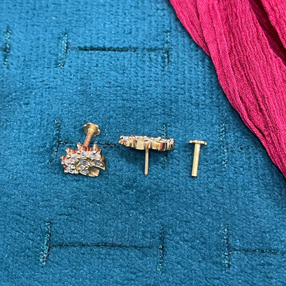 925 Silver Gold Plated Chandbali Studs