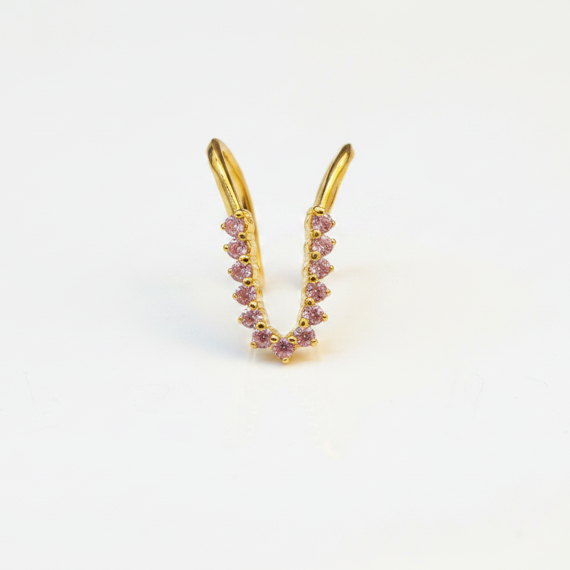 92.5 silver gold plated stylish classy vanki ring