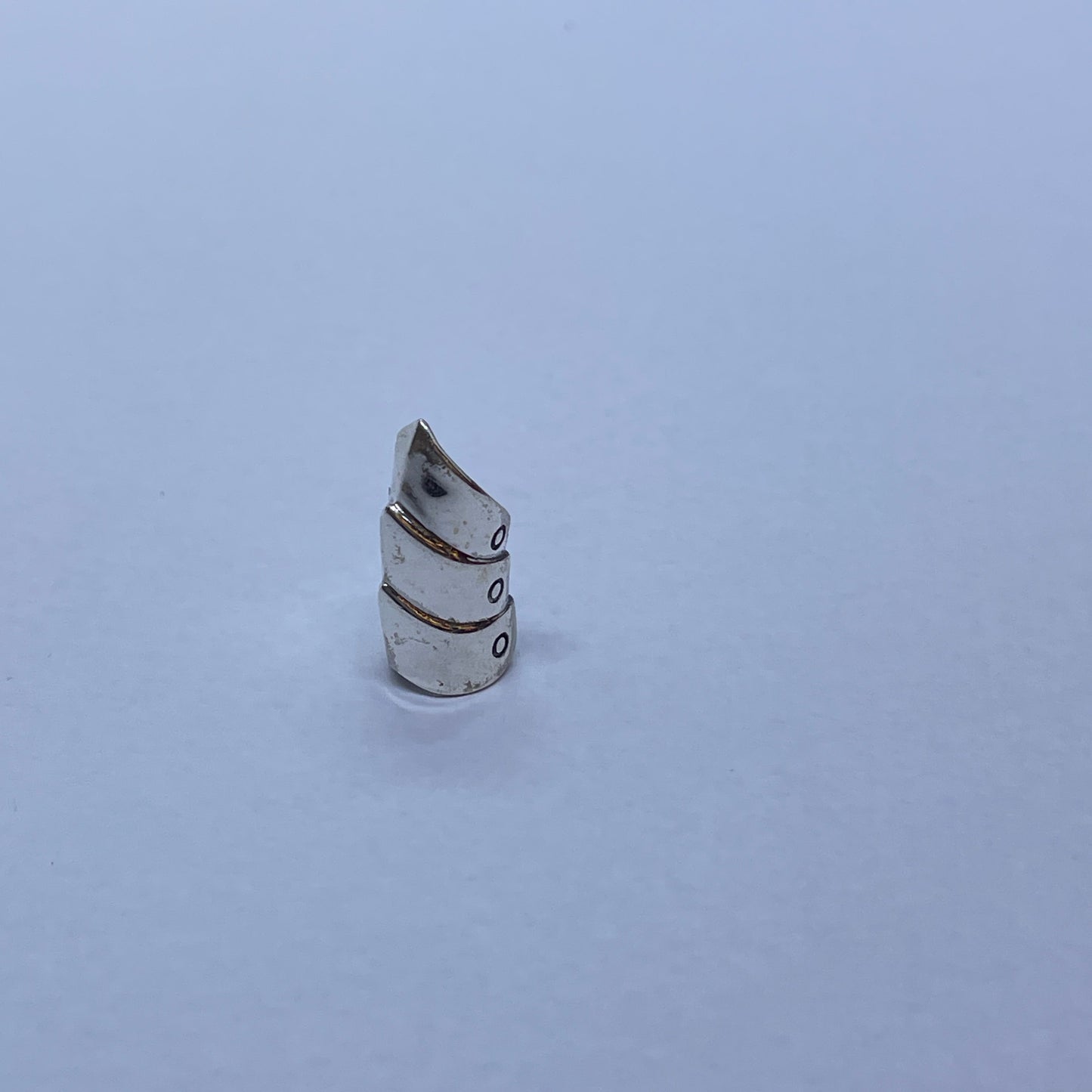 92.5 Sterling Silver Ear Cuff for Men | Triple Chevron Arrow Stack Design | No Piercing
