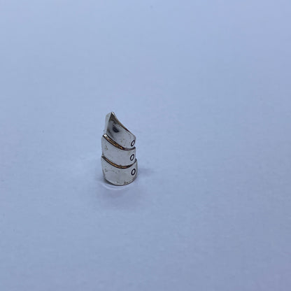 92.5 Sterling Silver Ear Cuff for Men | Triple Chevron Arrow Stack Design | No Piercing