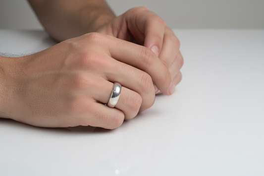 92.5 Silver Rhodium Men’s Ring | Stylish Premium Finish | Elegant Fashion Jewellery