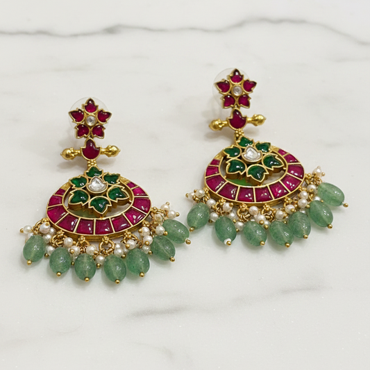 92.5 Silver Gold Plated Earrings for Women | Elegant Stylish Design |Jewellery pair