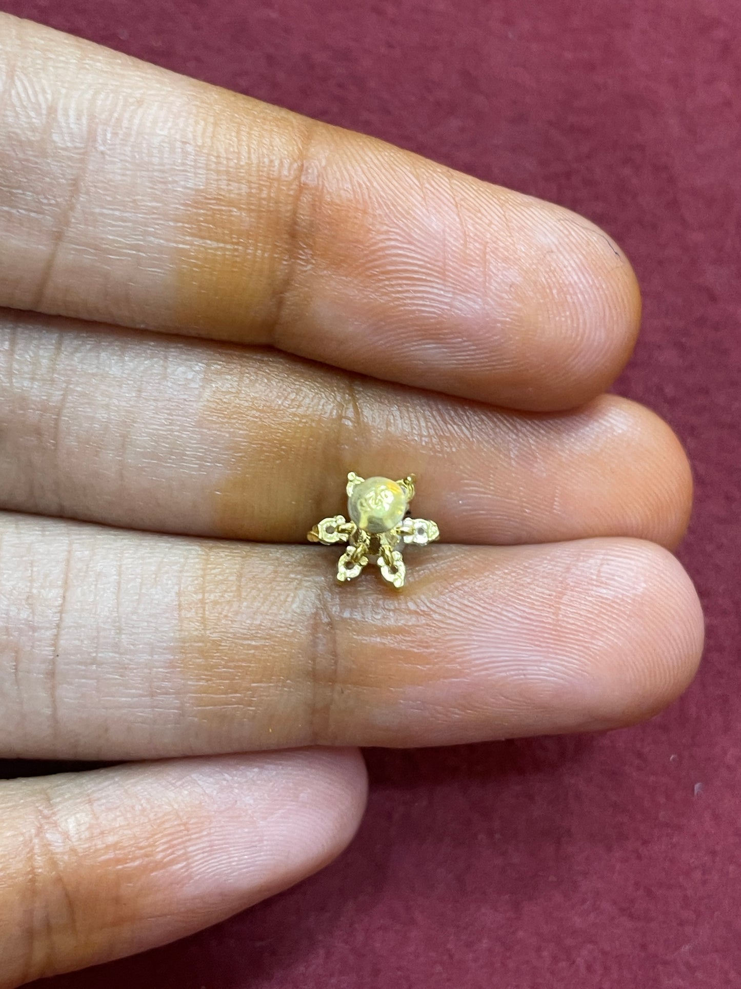 92.5 Silver Gold Plated Second Studs | Stylish Sleek Finish Design | Elegant Fashion Jewellery
