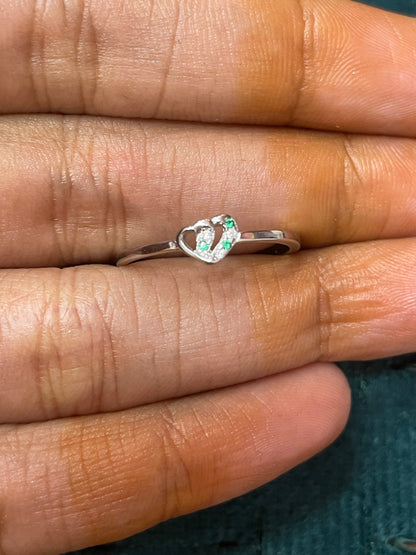 92.5 Silver Heart Shape Ring for Women Size 15 | Stylish Bold Love Design | Elegant Jewellery