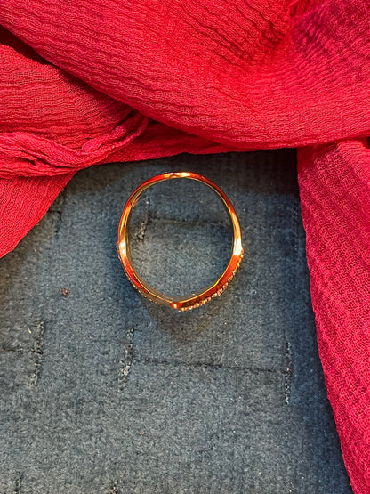 92.5 silver gold plated classy vanki ring