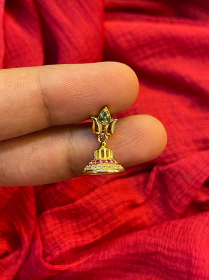 92.5 Silver Gold Plated Lotus Earrings for Women | Elegant Floral Design | Ethnic Jewellery