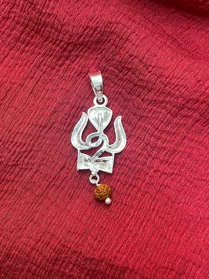92.5 Silver Trishul (Trishulam) Design Pendant for Men & Women – Temple Style