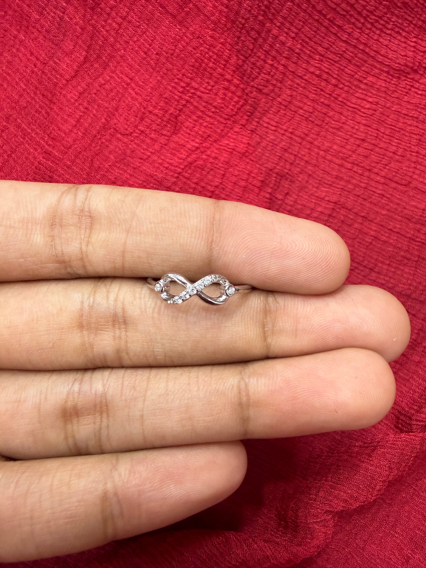 92.5 Silver Infinity Ring for Women | Size 12