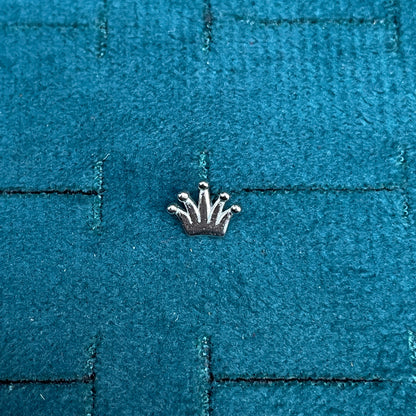 92.5 Sterling Silver Crown & Ball Stud Earrings for Women pair