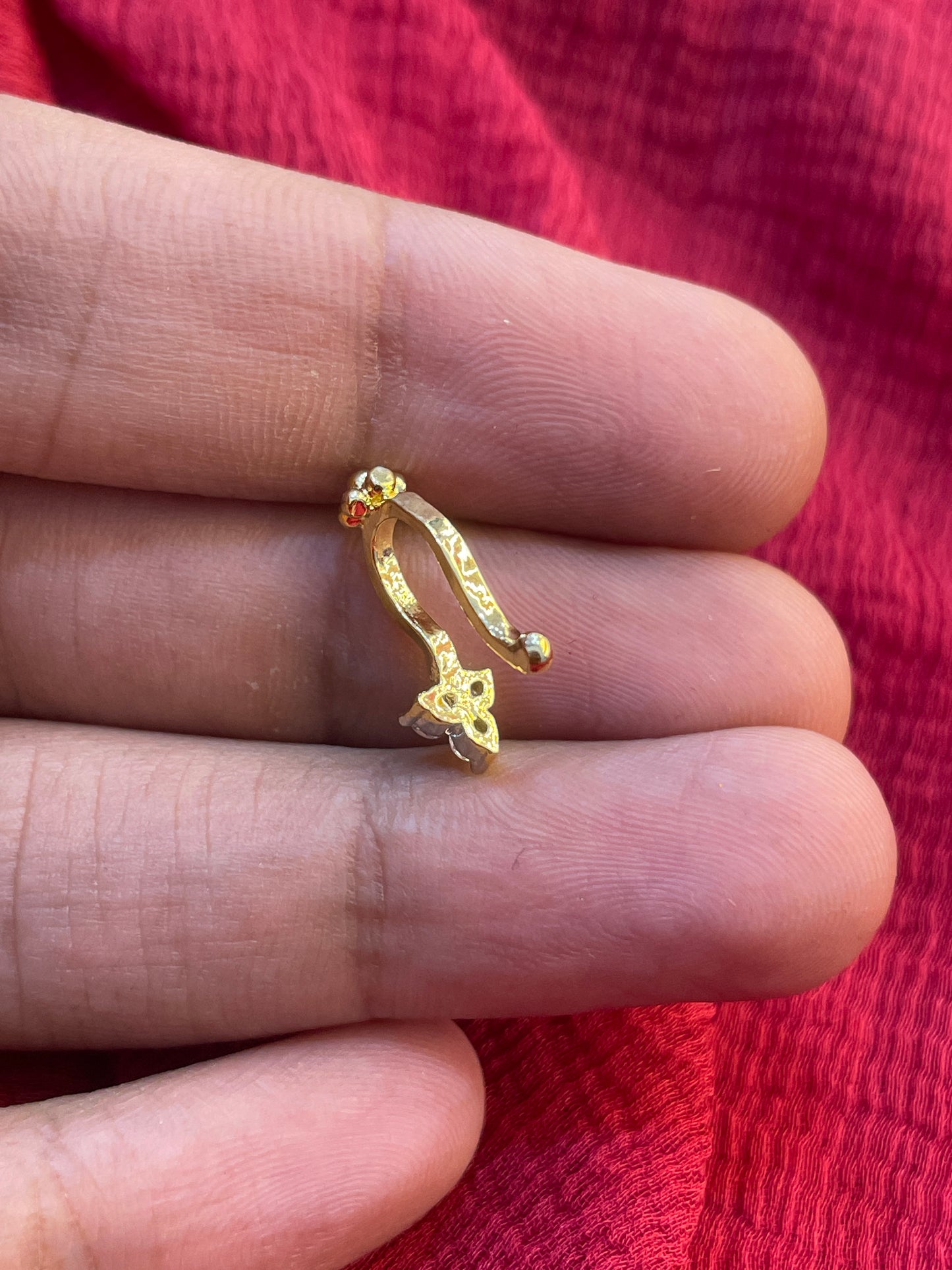 92.5 Silver White Stone Press-On Bugadi for Women | Stylish Non-Piercing Ear Cuff | Elegant Jewellery