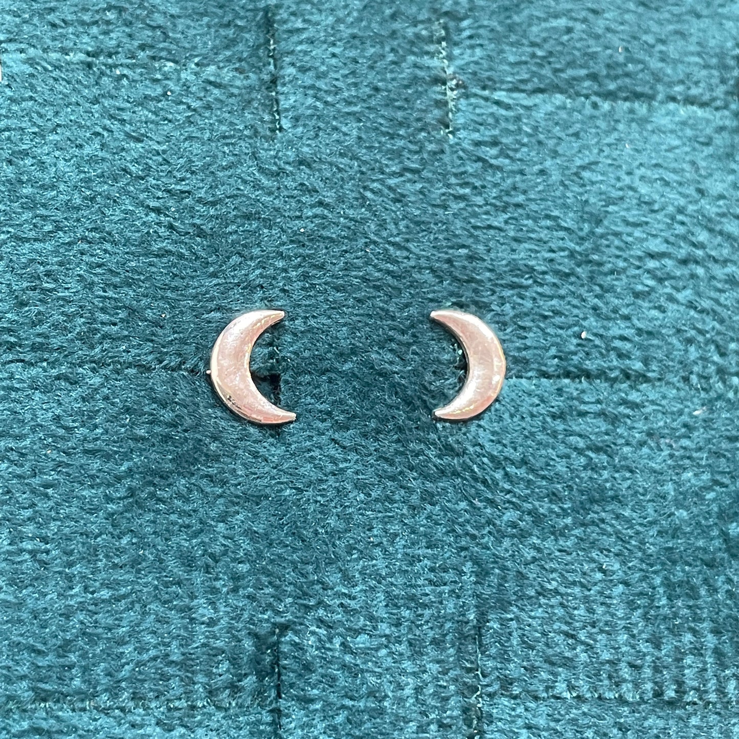 92.5 Silver Moon Second Studs | Stylish Celestial Design | Elegant Jewellery
