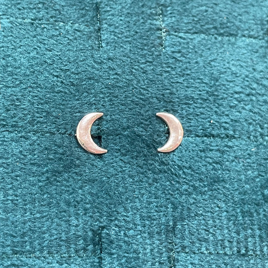 92.5 Silver Moon Second Studs | Stylish Celestial Design | Elegant Jewellery