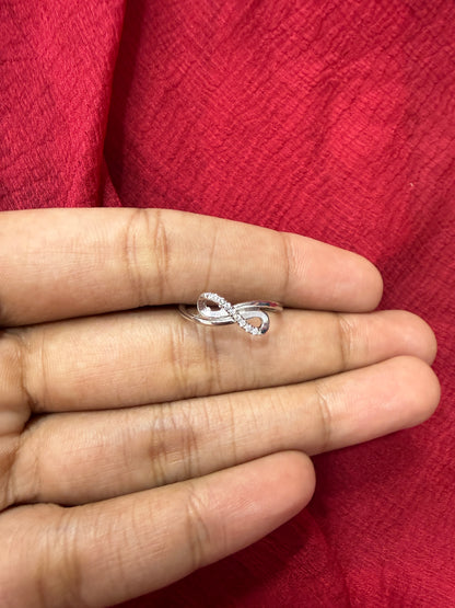 92.5 Silver Infinity Ring for Women