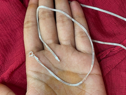 92.5 Silver Chain Anklet | Stylish Link Design | Elegant Fashion Jewellery
