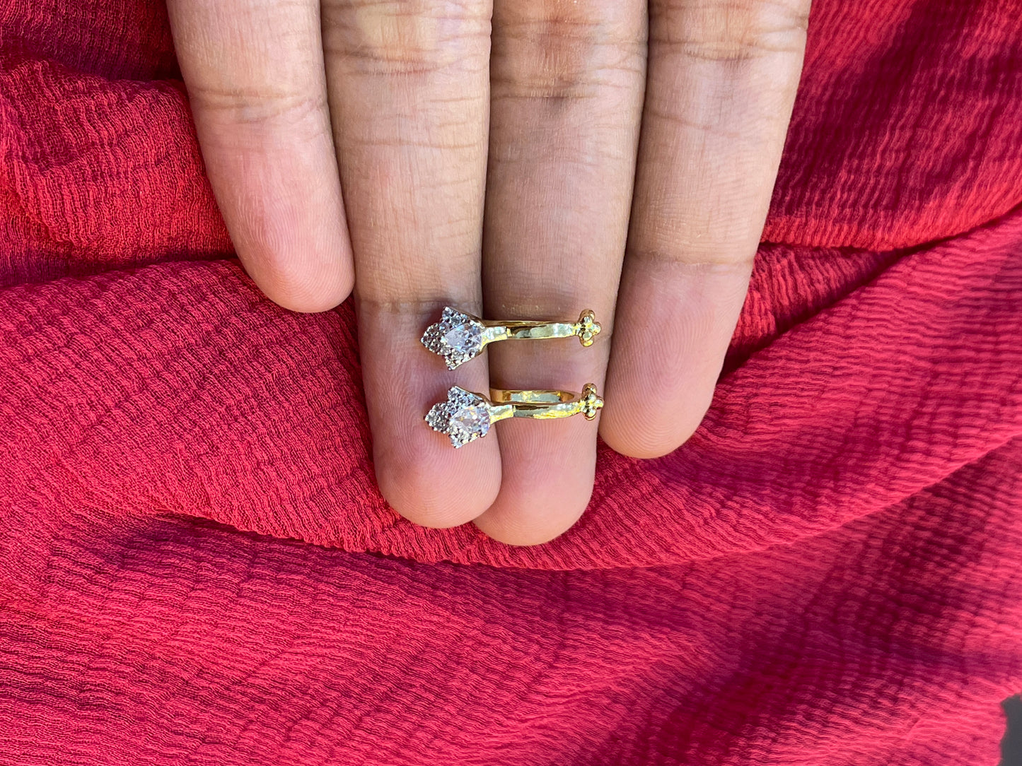 92.5 Silver Gold Plated Floral Press-On Bugadi for Women | Elegant Non-Piercing Ear Cuff | Stylish Jewellery