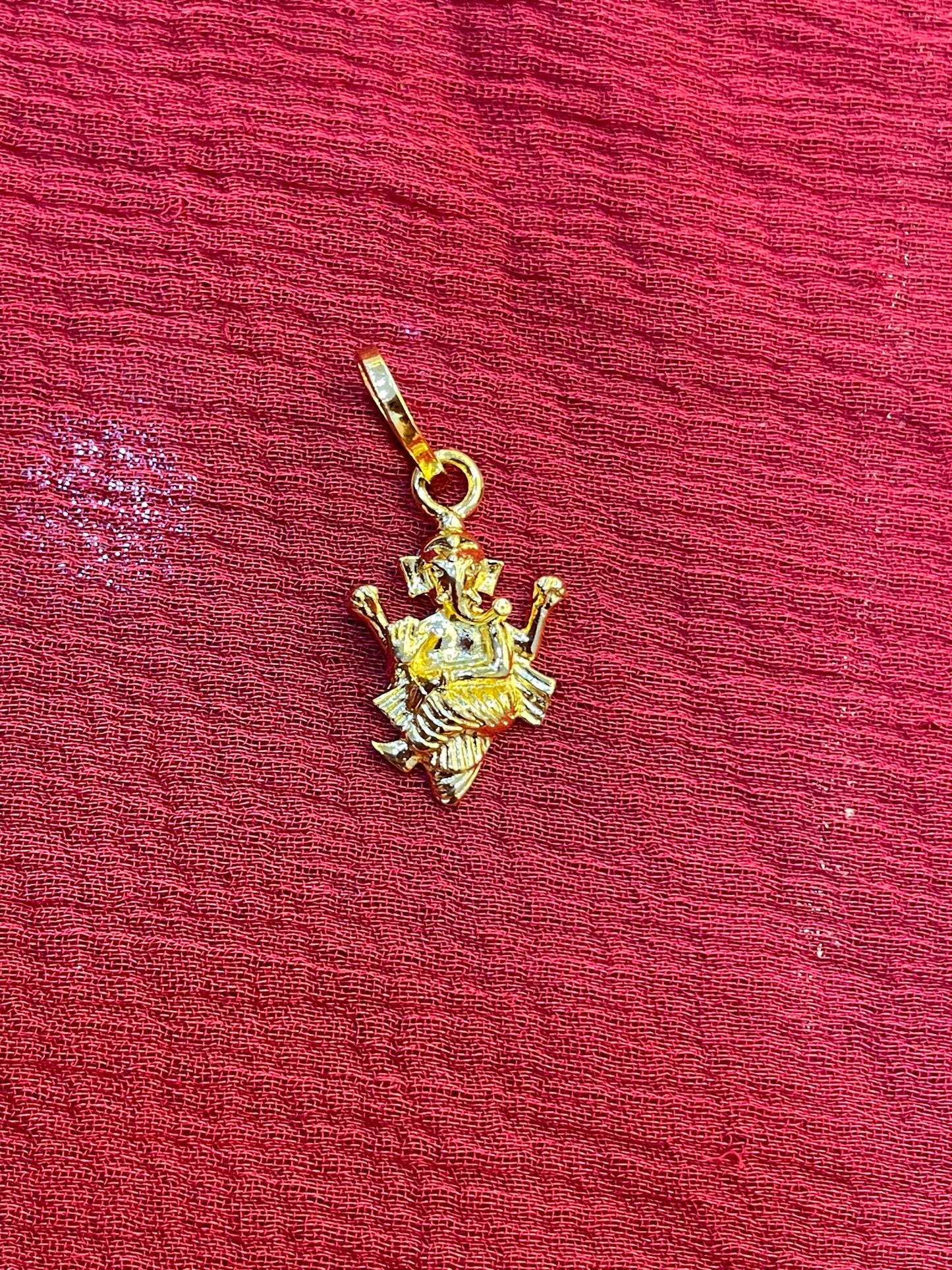 92.5 silver gold plated Ganesha pendant