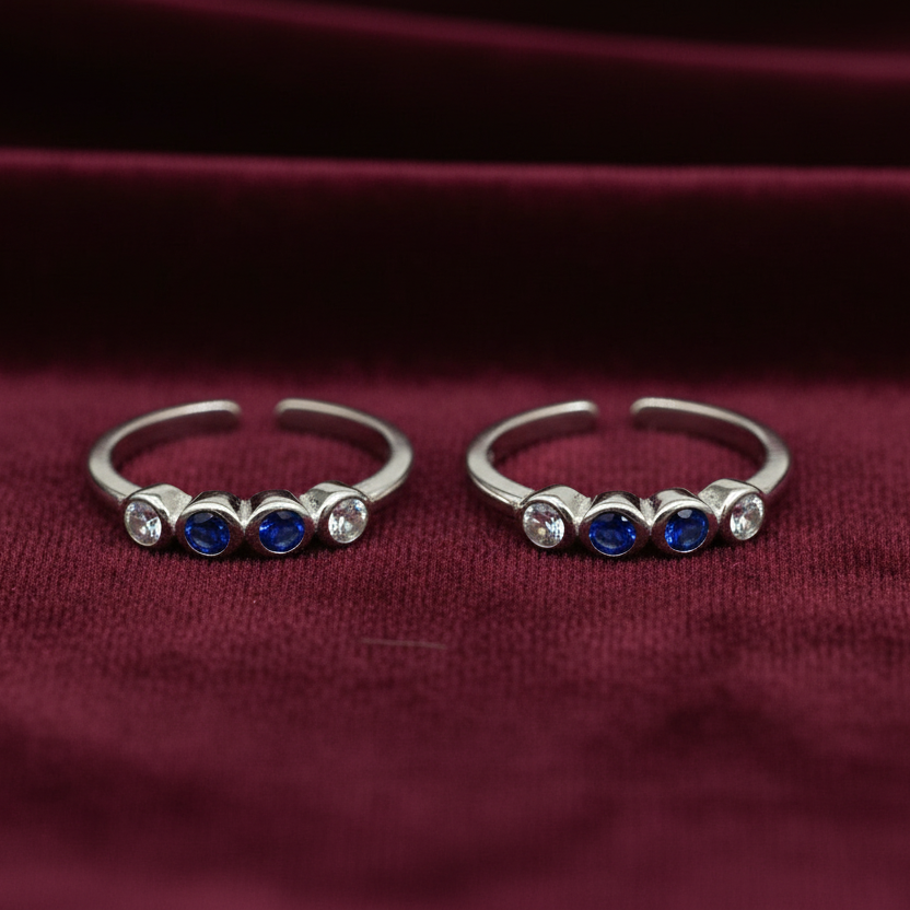 92.5 silver toe rings 
