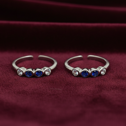 92.5 silver toe rings 
