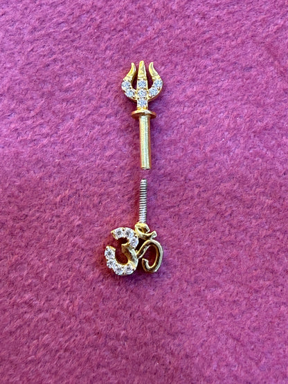 92.5 Silver Om Trishul Bugadi