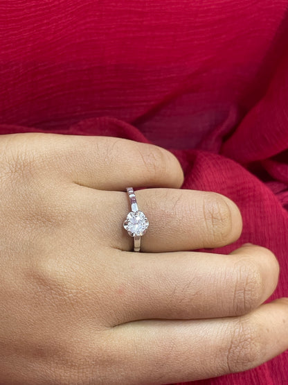 92.5 Silver Flower Ring for Women | Stylish Bloom Design | Elegant Fashion Jewellery
