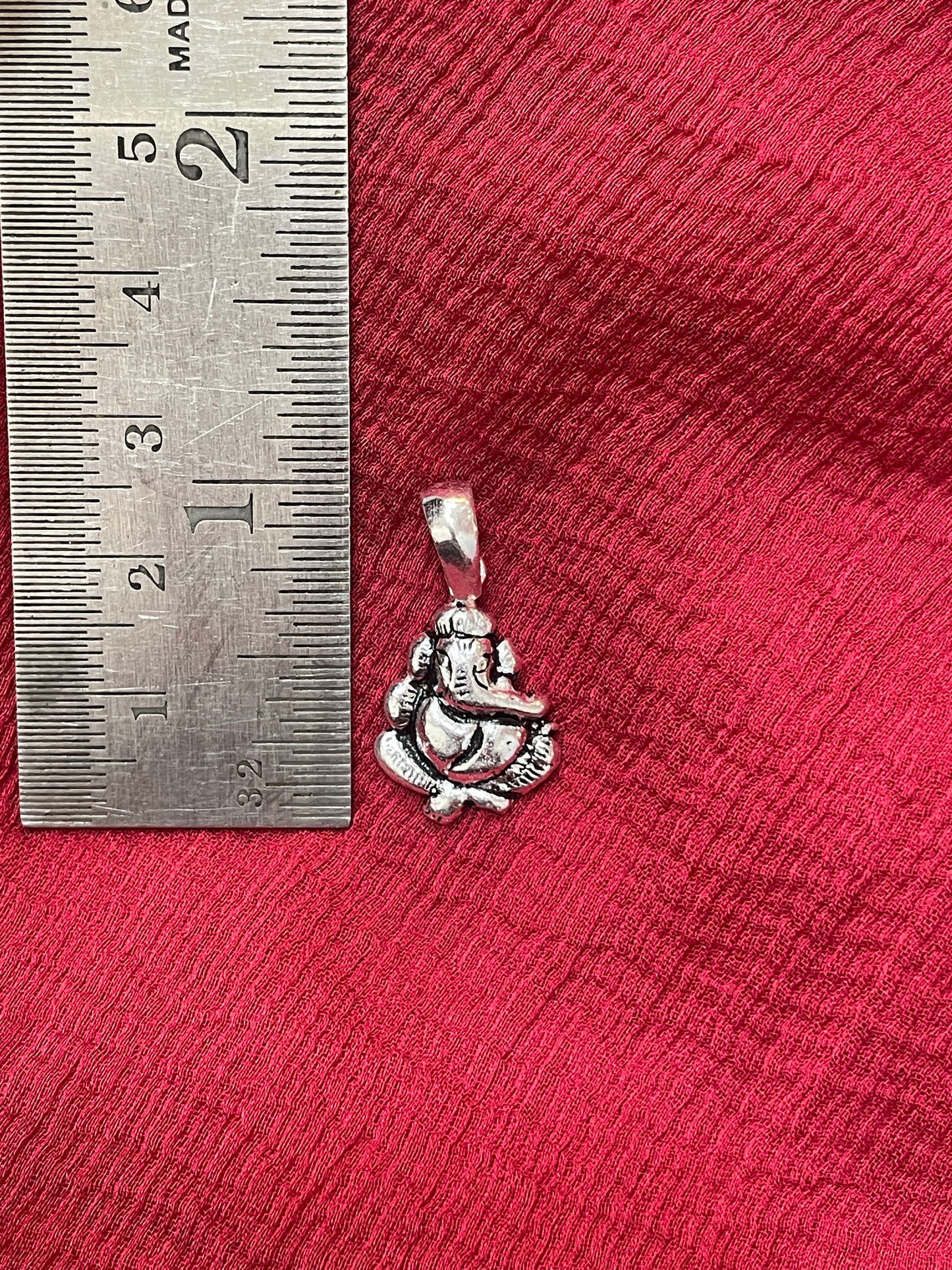 92.5 Silver Oxidised Ganesha Pendant for Men & Women | Ganpati Antique Design | Spiritual Jewellery