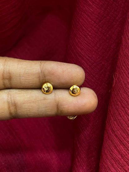 925 Silver Gold Plated Drop Studs