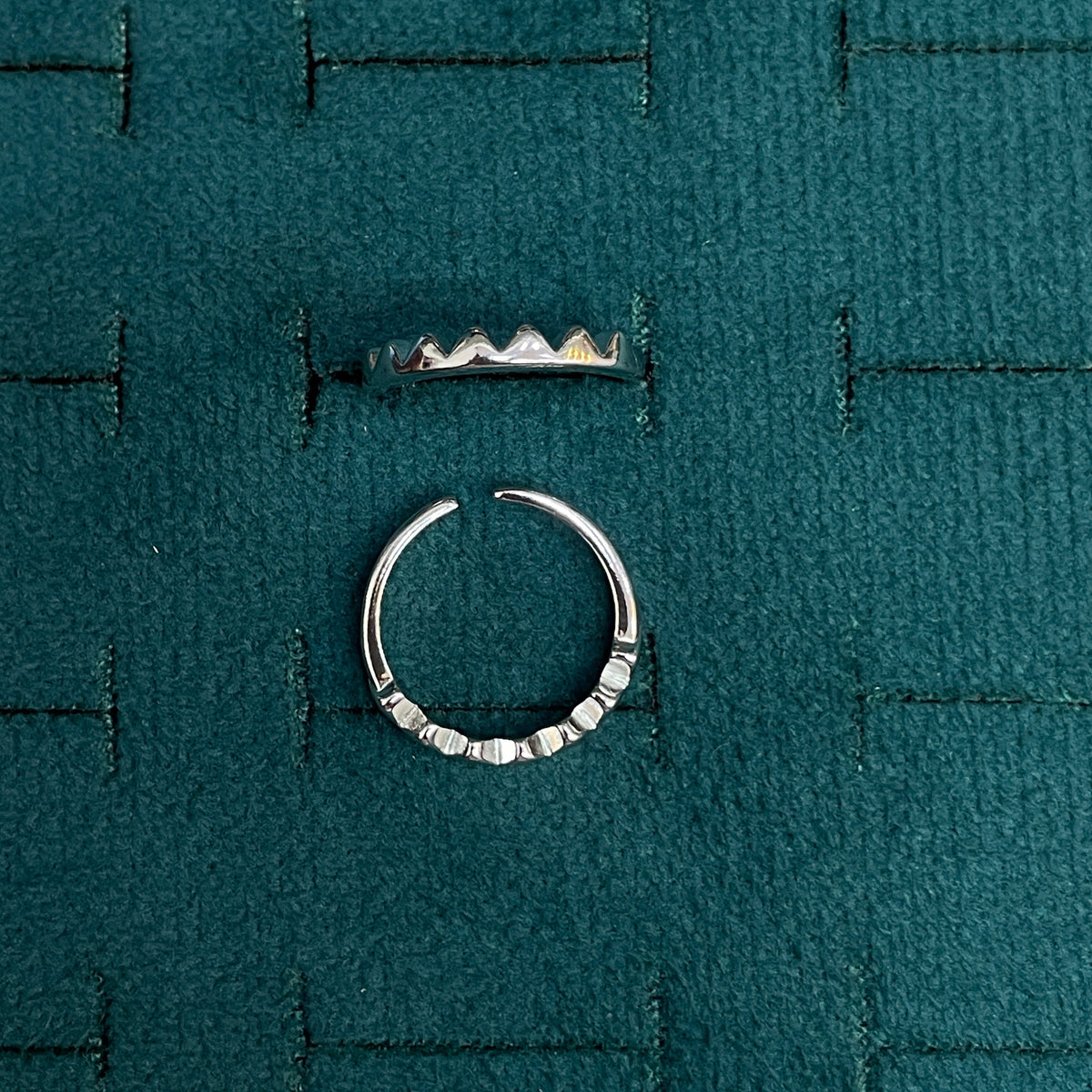92.5 Silver Zigzag Toe Rings