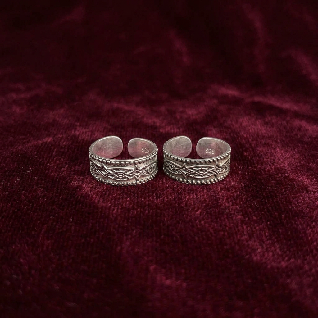 92.5 silver toe rings 