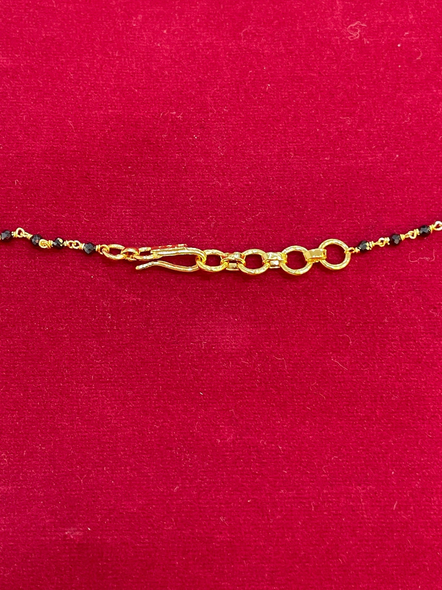 925 Silver Gold Plated Black Diamond Chain for Women | 8mm Pearl Pendant