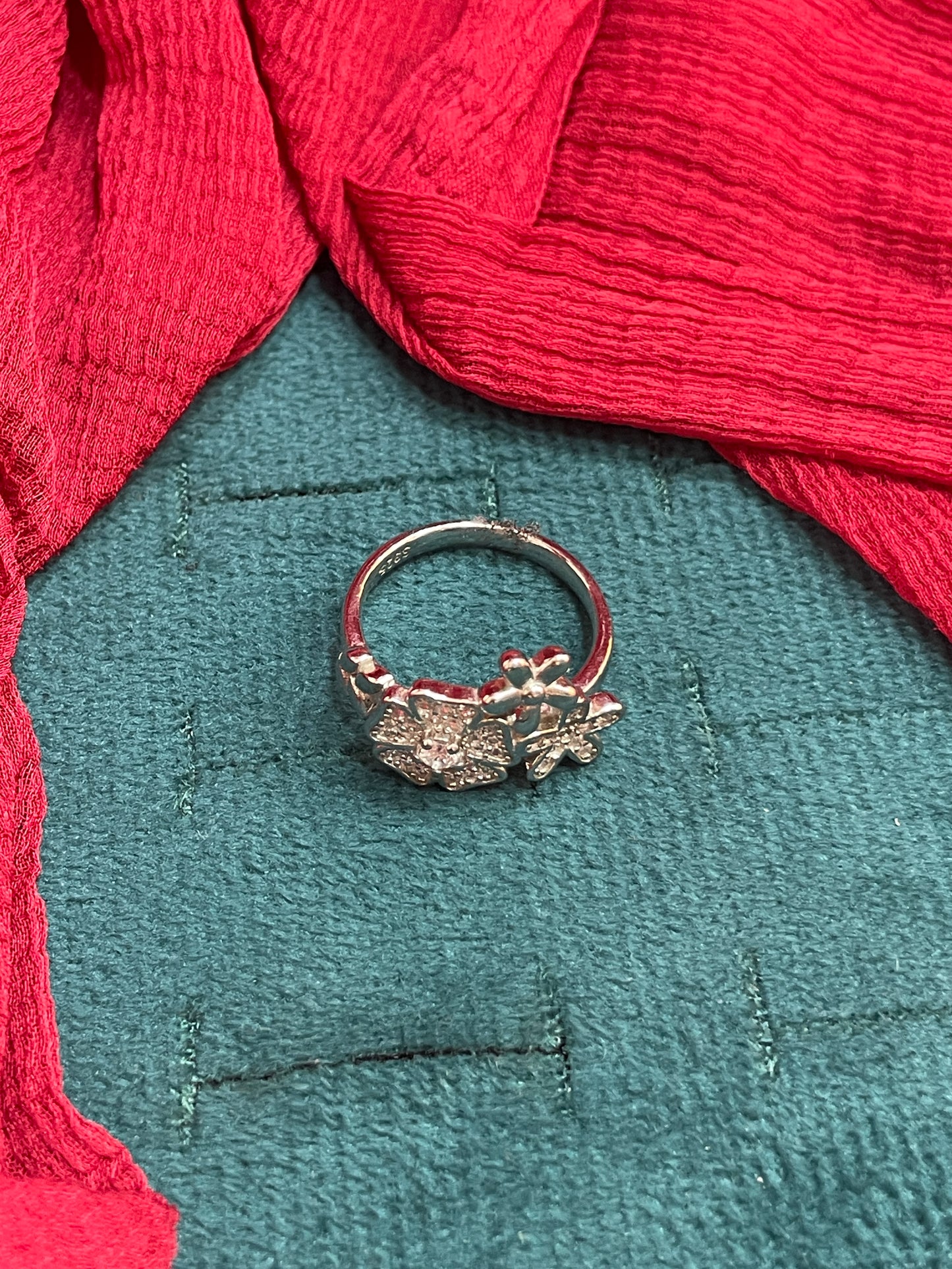 92.5 Silver Classy Flower Ring for Women Size 12 | Elegant Floral Design | Stylish Jewellery