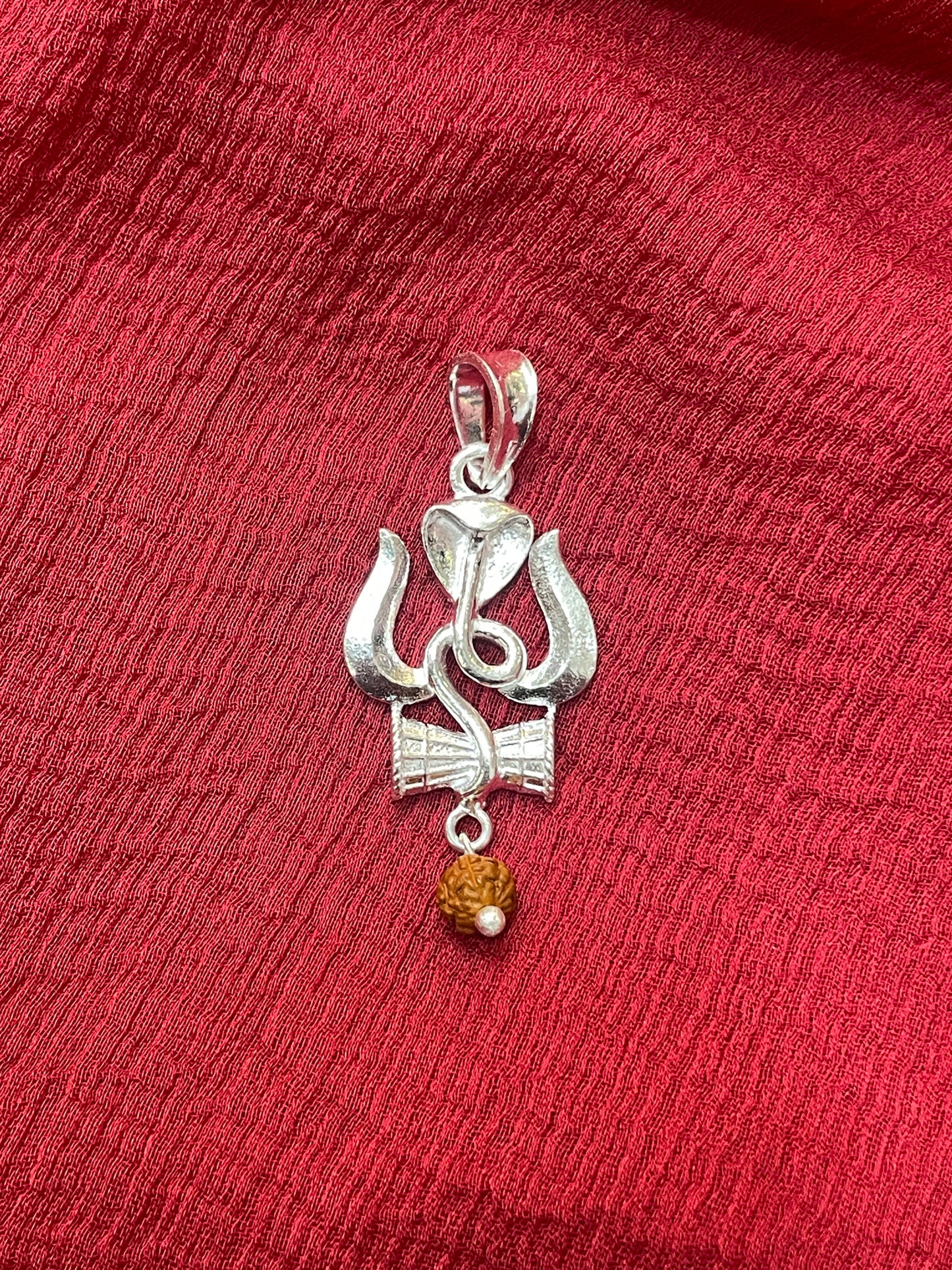 92.5 Silver Trishul (Trishulam) Design Pendant for Men & Women – Temple Style