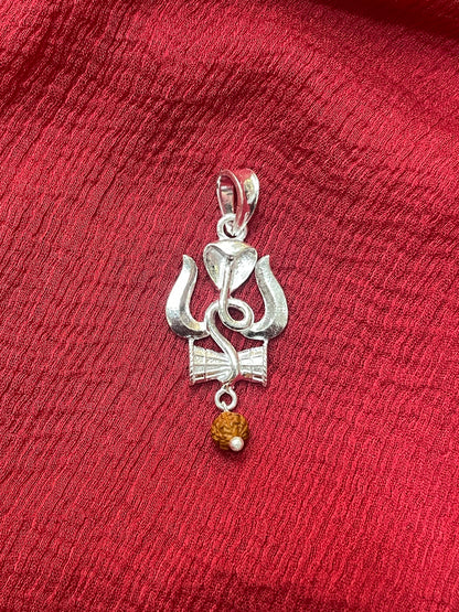 92.5 Silver Trishul (Trishulam) Design Pendant for Men & Women – Temple Style